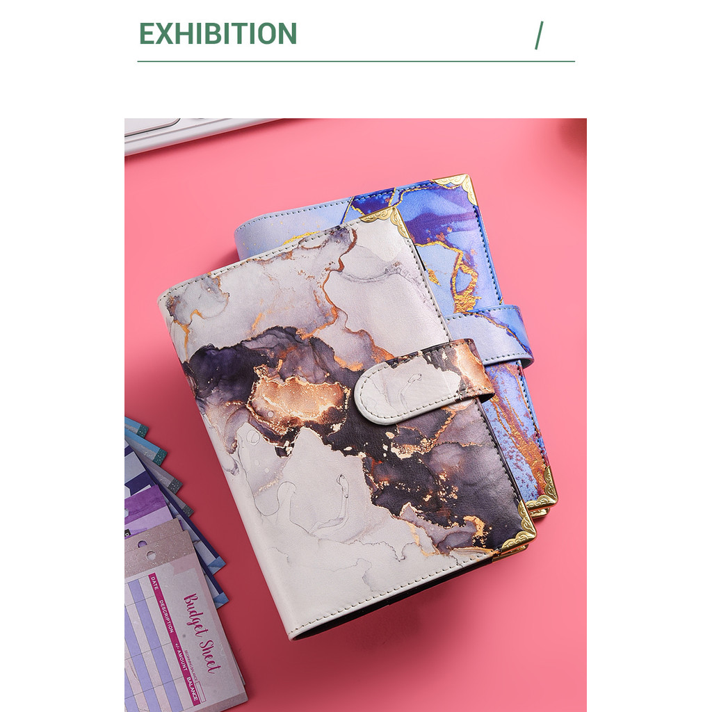 

A6 Marble Colorful Money Budget Planner Binder Zipper Envelopescash Envelopes For Budgeting Money