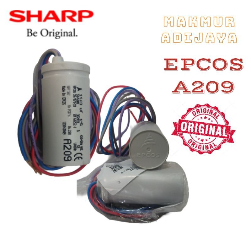 Capasitor mesin cuci 2 tabung 11 + 3 Uf Epcos A209 SOFO A253