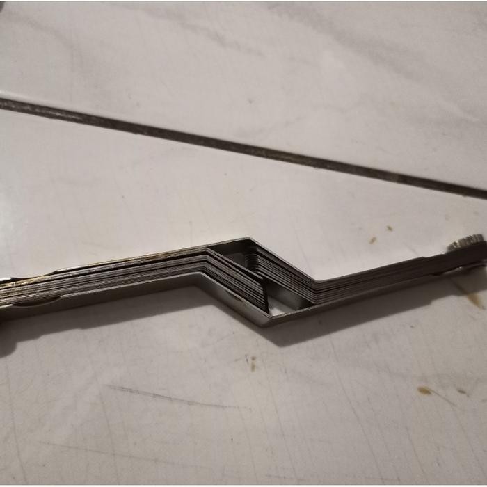 READY JTC 4291 Bengkok Feeler Gauge 26 pcs Metric Inch Double Bended Blades