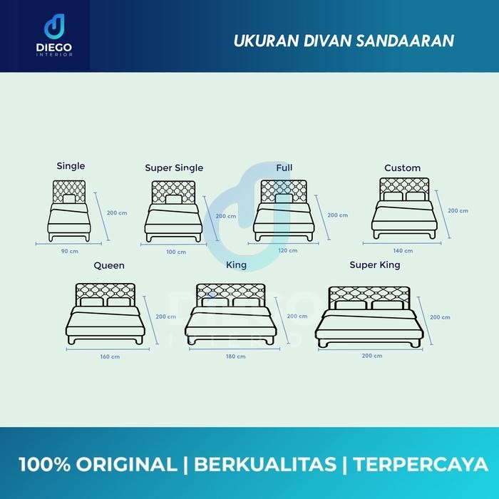 Divan dipan TANPA SANDARAN ukuran 180x200 gjah