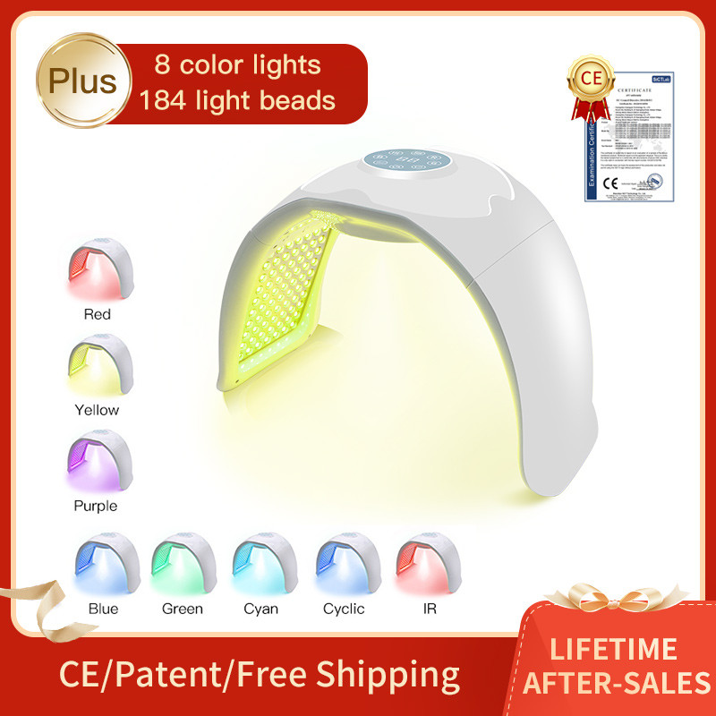 NEW The Latest 8 Color Photon Skin Rejuvenation Instrument PDT Led Mask For Face Nano Spray Moisturi