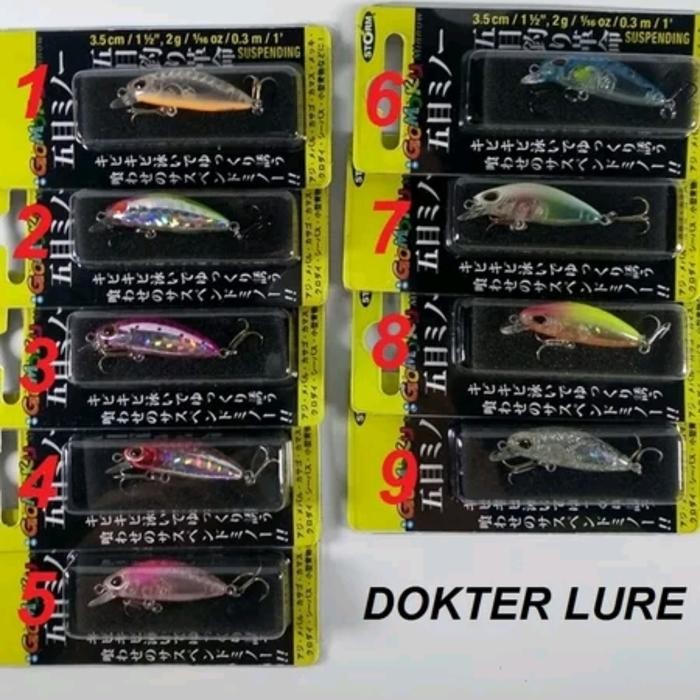 PREMIUM STORM GOMOKU MINNOW 2gr Suspending Lure Umpan Casting
