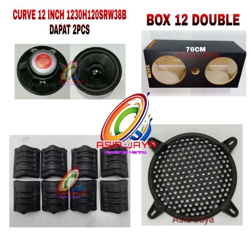 RB2233 PAKET COMBO Speaker 12 Inch Woofer Curve 12 30H120SRW38B Plus Box 12 Double Dan siku