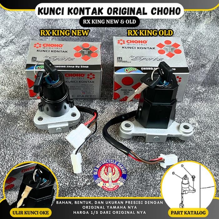 PREMIUM Kunci Kontak ORIGINAL CHOHO Motor Yamaha RX KING RXS RXK OLD & NEW Semua Tahun 1982-2008
