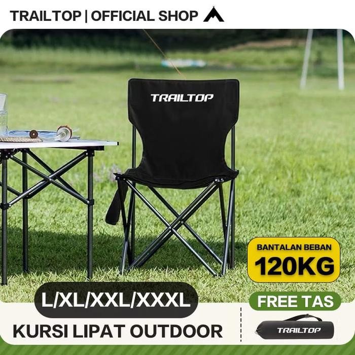 PREMIUM TrailTop Kursi Lipat Outdoor Serbaguna Kursi Lipat Camping Portable Bangku Lipat