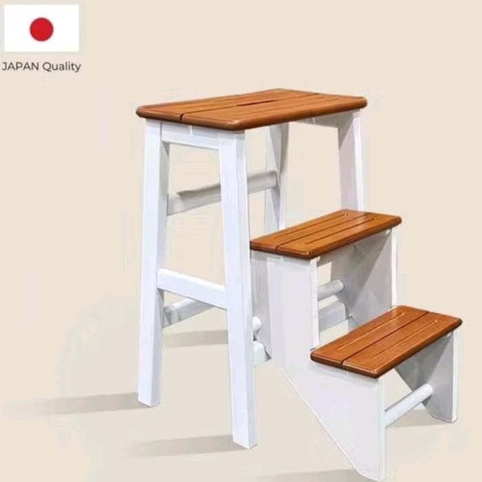 PREMIUM irodic tangga lipat kayu, bangku lipat kursi lipat tangga anak