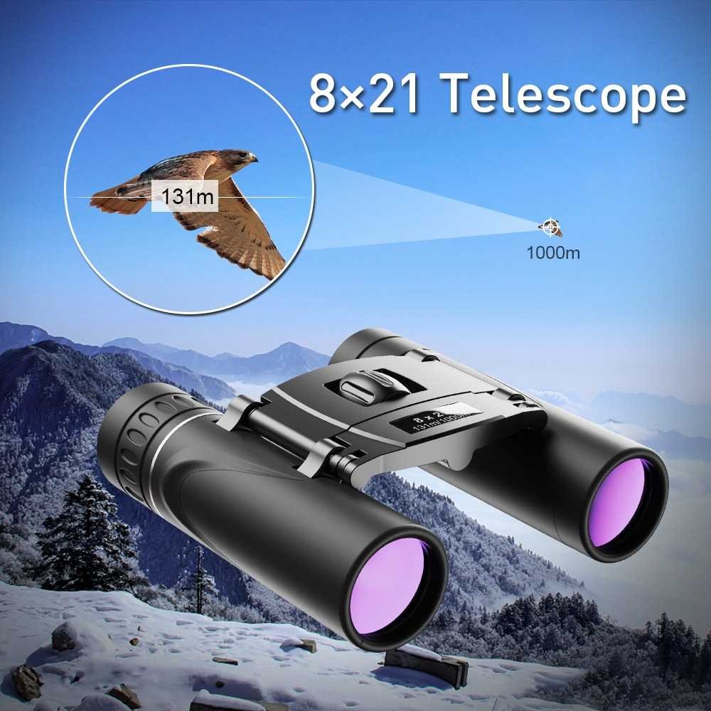Teropong Lipat Mini BAK4 8X21 Teropong Mini Folding Binoculars BAK4 8X21 Binoculars Warna Hitam