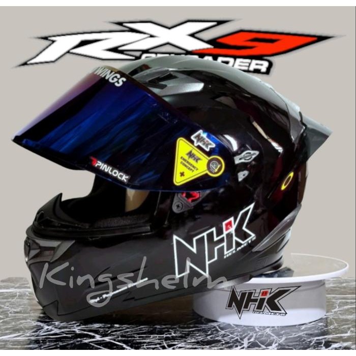 PREMIUM HELM NHK RX9 BLACK DOFF HELM FULL FACE