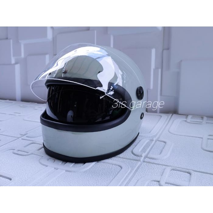 PREMIUM HELM CUSTOM BITWELL GRINGO RETRO FULL FACE VINTAGE RETRO