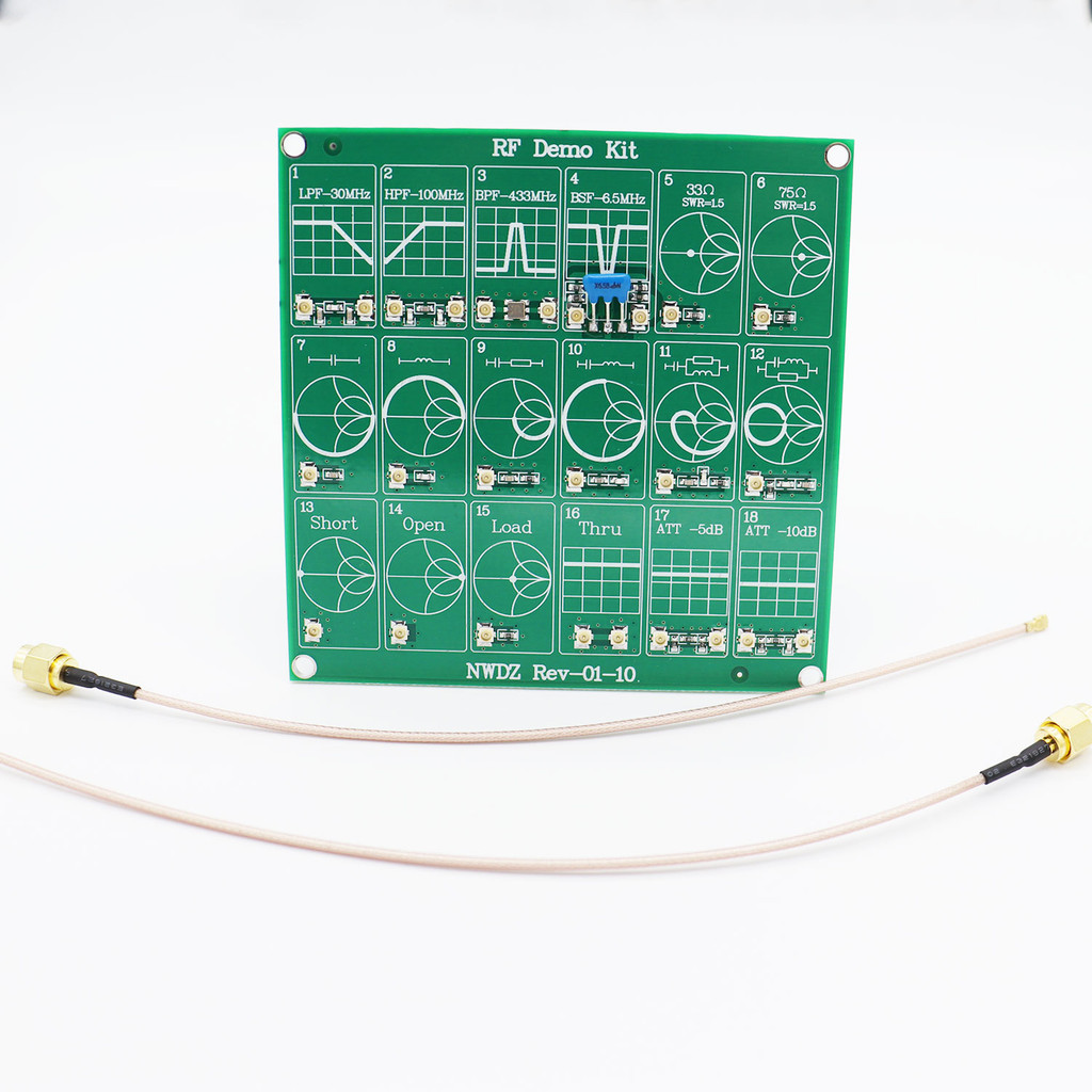 Papan Uji RF, 18 Modul Fungsional Kit Demo RF NanoVNA Modul Uji RF Modul Penganalisis Jaringan Vekto