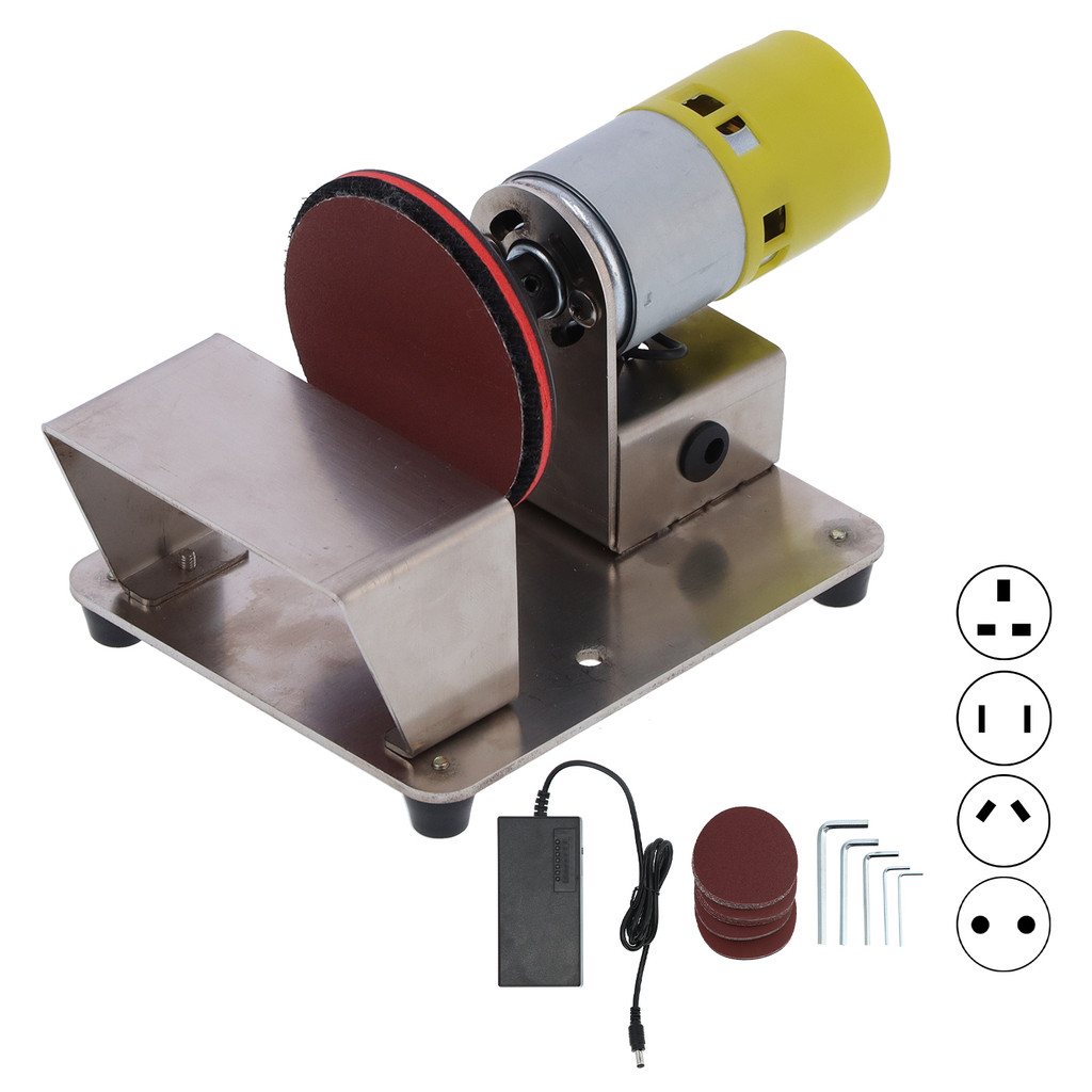 AC 110-240V Penggiling Cakram Elektrik Mesin Pengamplasan Pemoles 3 Inci untuk Alat Pertukangan Kaca