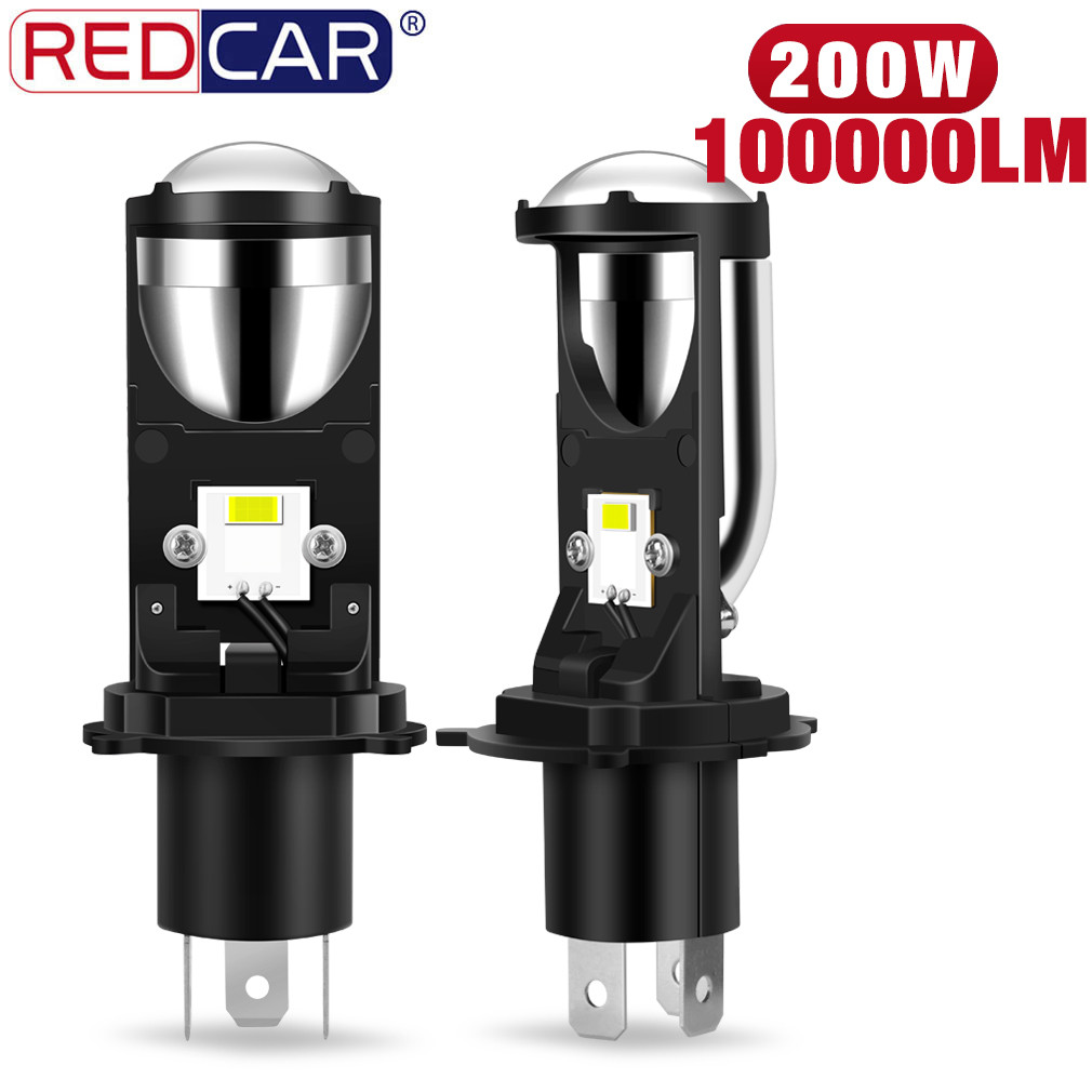 200W H4 LED RHD/LHD Bi-LED Proyektor Lensa Lampu Depan Mobil Bohlam LED H4 Lampu Depan Kit Konversi 
