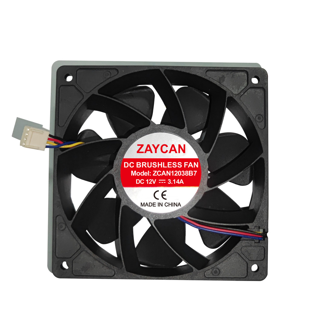 Kipas Pendingin Pertambangan ZCAN Kuat 6500/7000RPM 12V 3,14A untuk Antminer S19 S19pro L7 D7 S17 T1