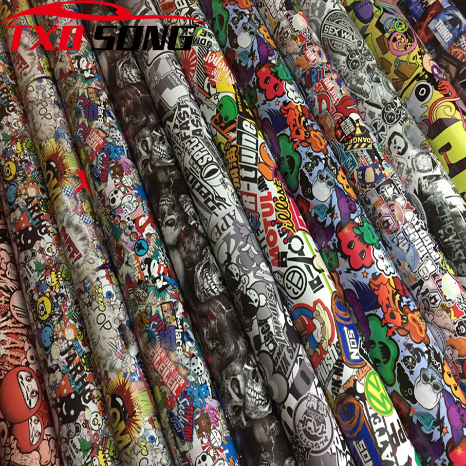 Lebih banyak desain Stiker Hitam Putih Stiker Film Perekat Kartun Vinil Grafiti Bom untuk Stiker Ska