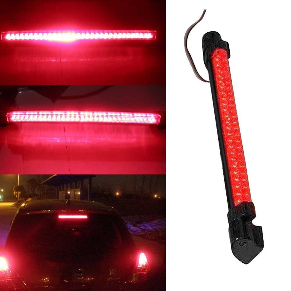 Baru 12V 24 LED Lampu Peringatan Ekor Belakang Berhenti Tinggi Lampu Merah Mobil Otomatis Lampu Rem 