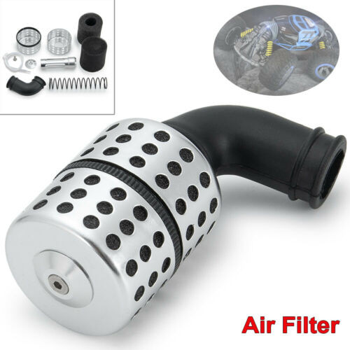 Filter Udara Campuran Aluminium untuk 1/8 Mesin Nitro Bertenaga RC Truk Off-Road Aksesori Pengganti 
