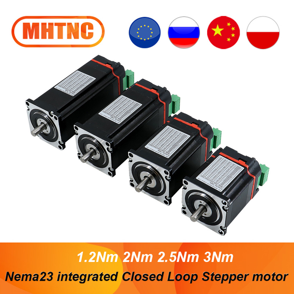 Motor Stepper Loop Tertutup Nema23 Baru 1,2Nm 2Nm 2,5Nm 3Nm Poros Sistem Penggerak Servo Hibrid Teri