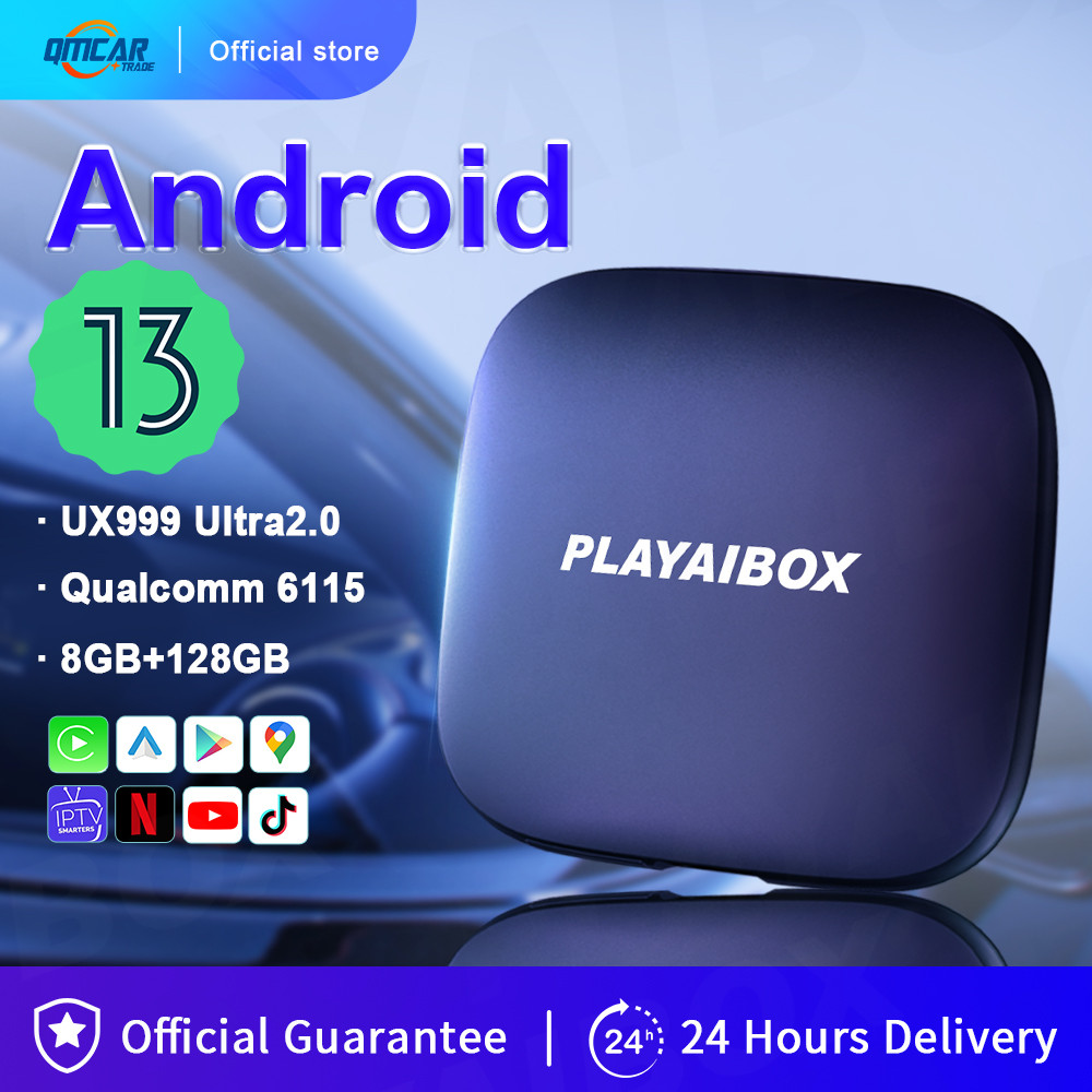 Carplay Ai Box Android Otomatis Nirkabel  Car Play TV Box Android 13 Pemutar Multimedia Mobil 8G + 1