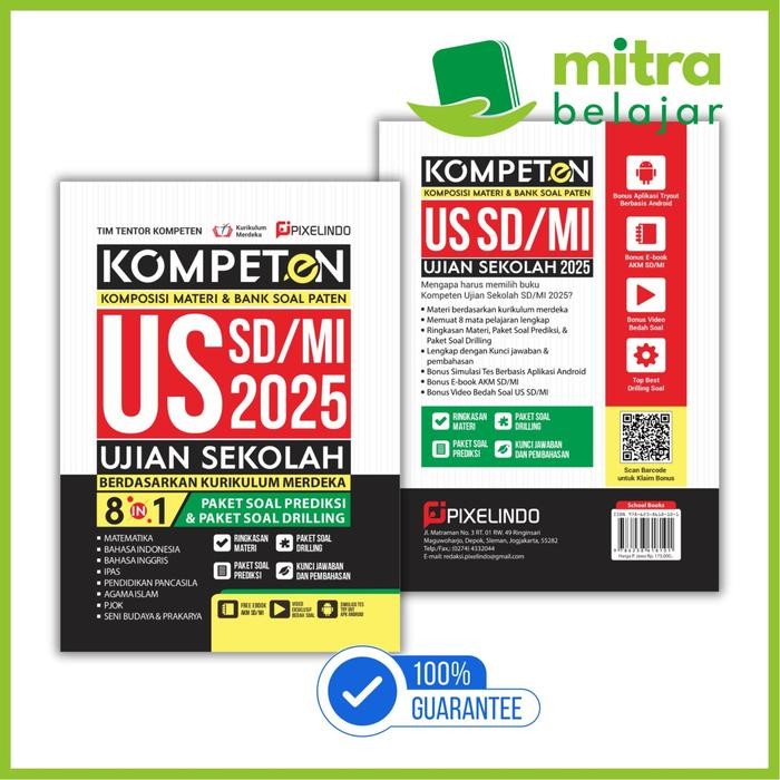 

Buku Kompeten Ujian Sekolah Kurikulum Merdeka SD/MI 8in1 2025