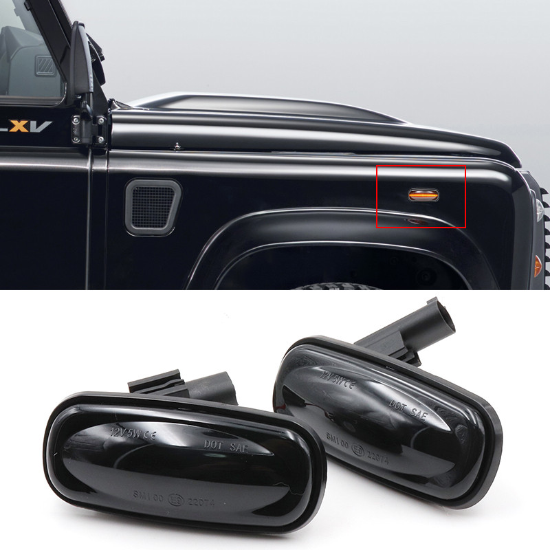 2X Lampu Indikator  Lampu Penanda Sisi LED Amber untuk Land Rover Land Rover Discovery 2 99-04 Defen