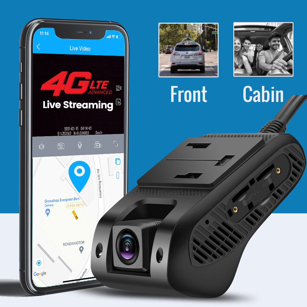 JIMI JC400P Kamera Dasbor GPS 4G Wifi Hotspot 2 Video Streaming Langsung Bahan Bakar Potong 1080P Pe