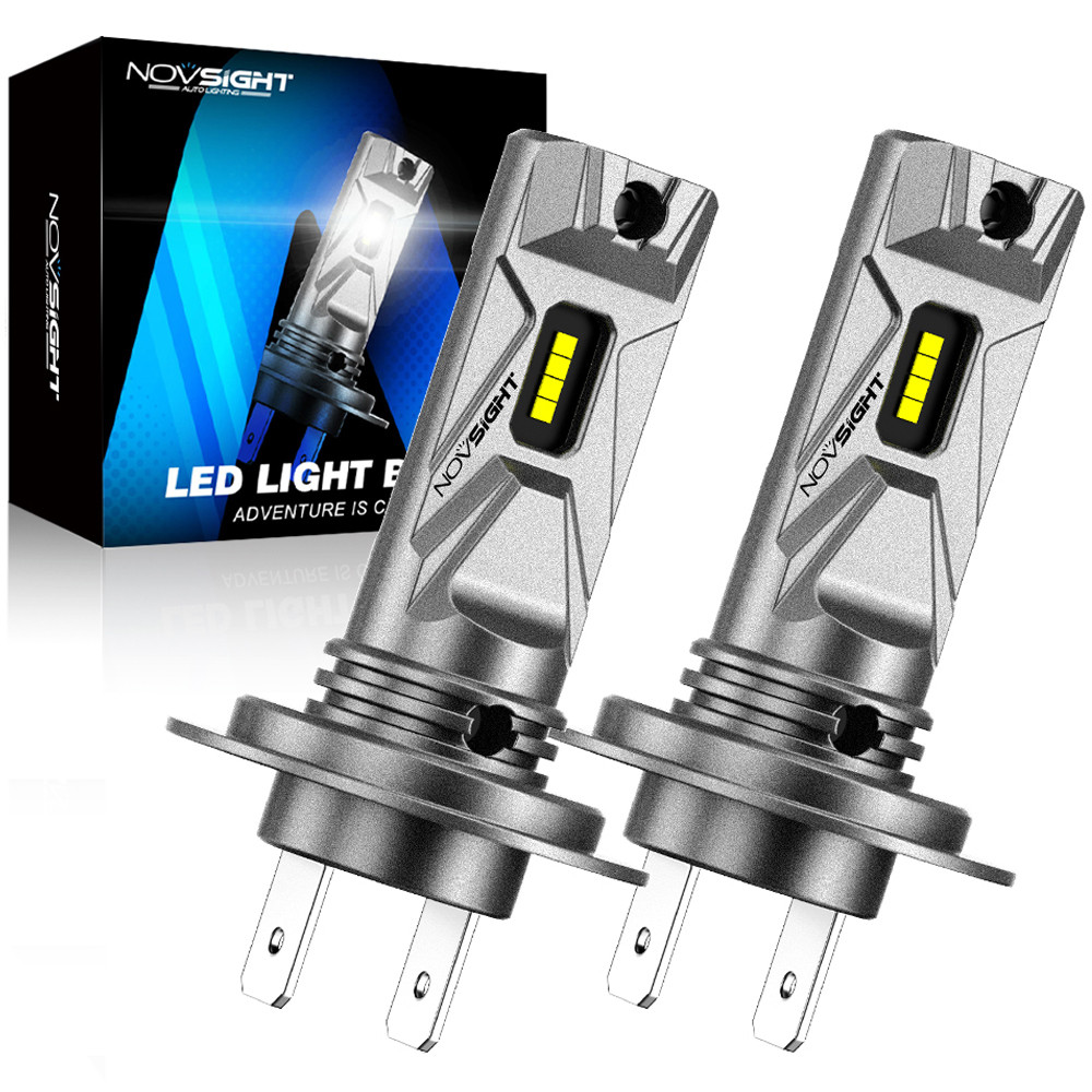 NOVSIGHT H7 Bohlam LED Lampu Ukuran 1:1 Lampu Depan Mini 6500K Lampu Led Plug And Play Putih Super T