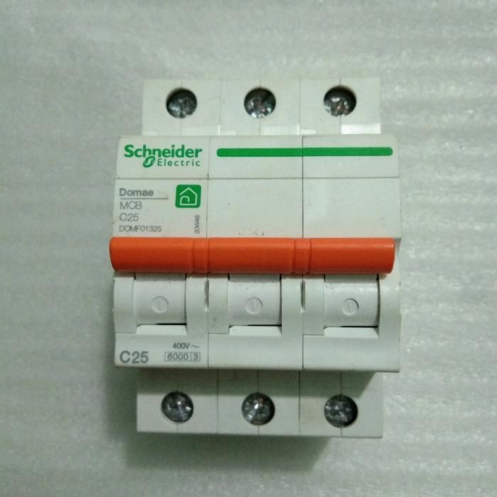 Mcb Domae Schneider 3Phase 25A Asli