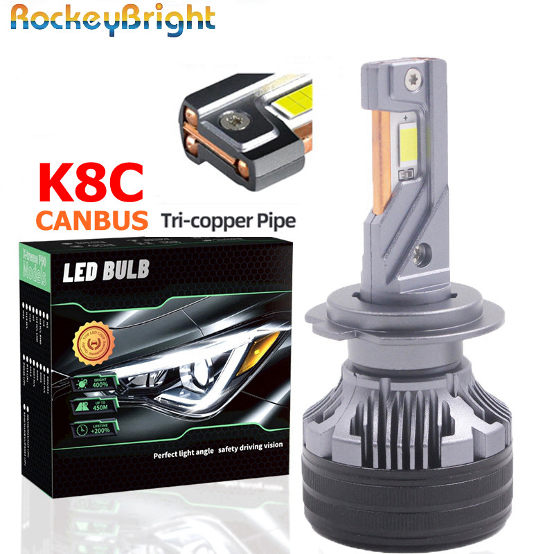 K8C 150W H7 Bohlam LED untuk Kit Lampu Depan Mobil Lampu Kabut H7 H11 H1 9005 H4 Canbus Turbo Lampu 