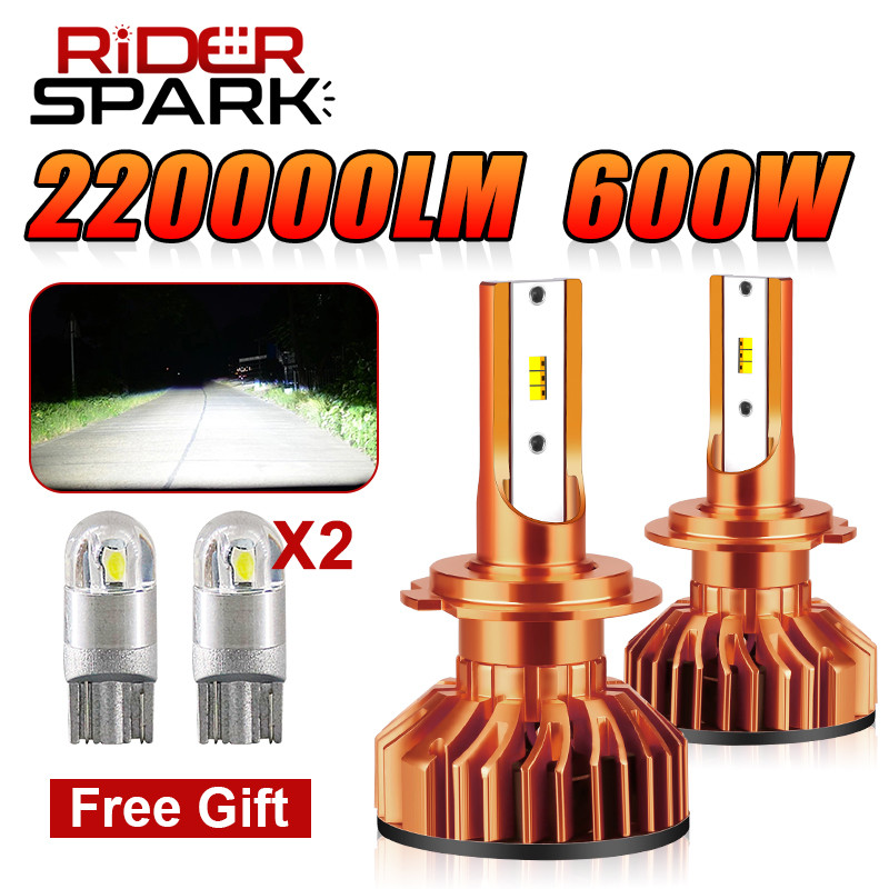 2x H7 Lampu Mobil LED H4 CANBUS 600W 220000LM Lampu LED untuk Bohlam Lampu Depan Mobil H1 9005 HB3 L