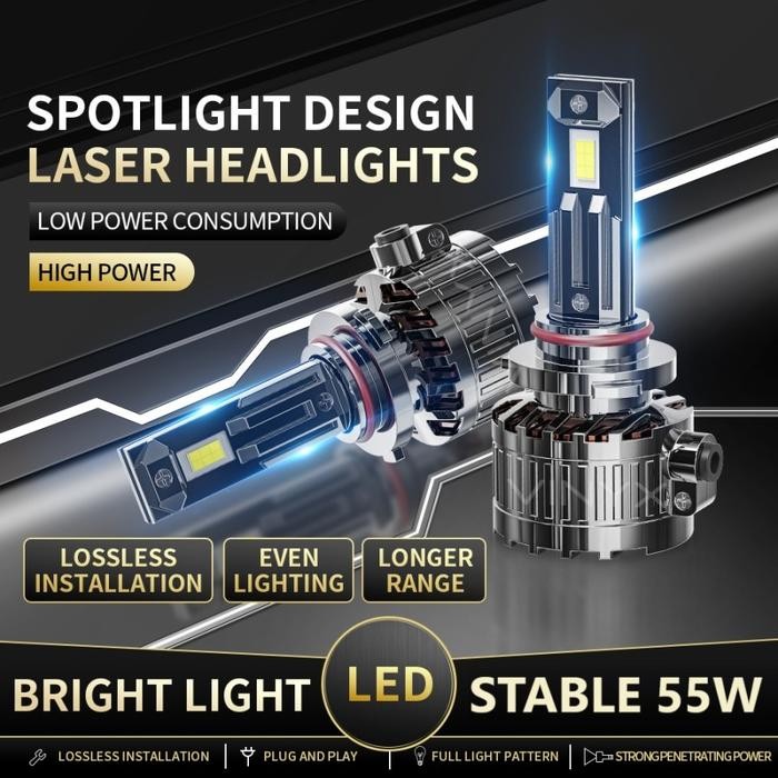 Lampu Utama Mobil Led Vinyx V5 Foglamp H4 H11 55 Watt