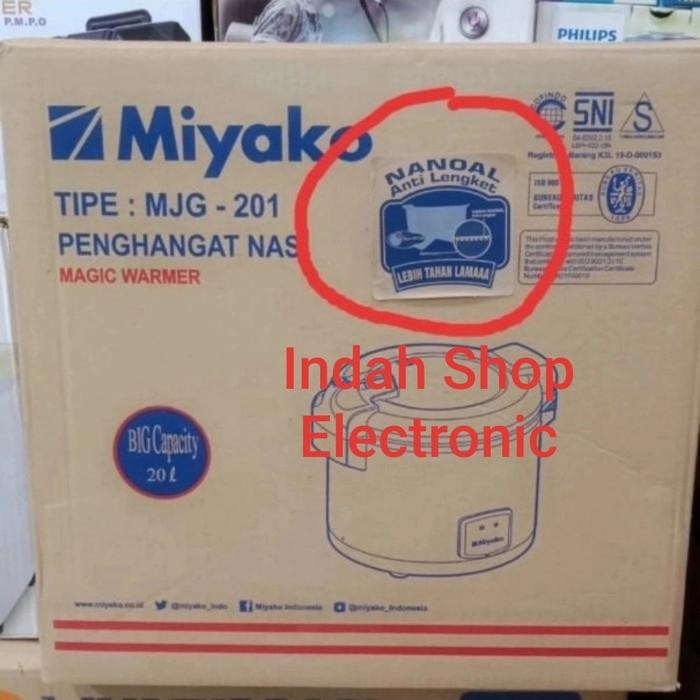 Magic Jar Miyako MJG-201/Miyako MJG-201 Penghangat Nasi 20 L