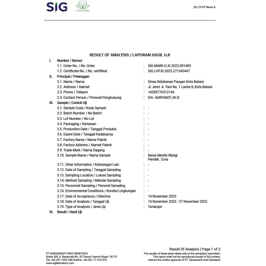 

Mentik Wangi Susu Organik 5kg