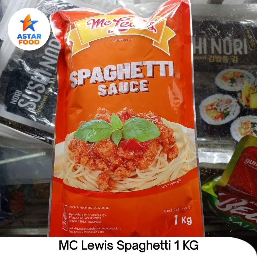 

SANS MC LEWIS SPAGHETTI SAUCE 1 KG SPAGETI SPAGHETI SAUS MCLEWIS