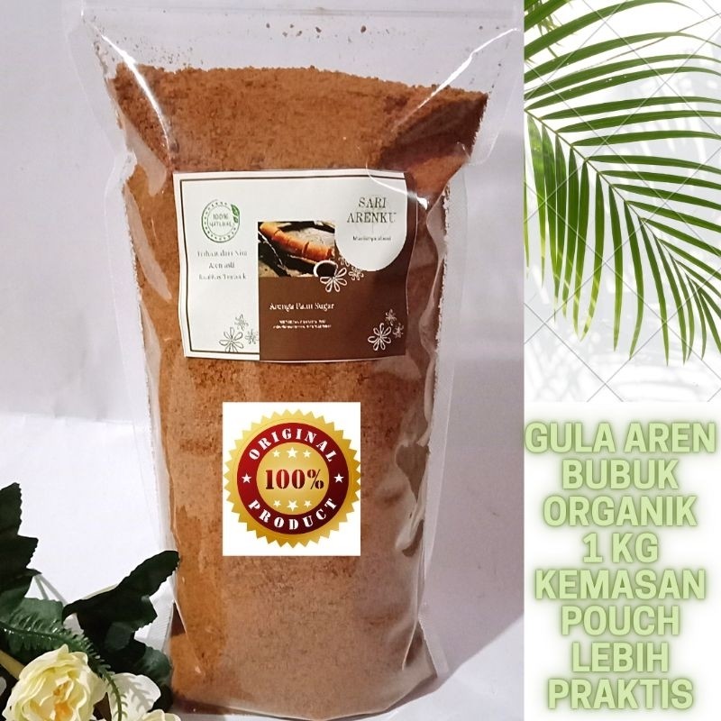 

SANS Gula Aren Semut Bubuk Organik Kemasan Pouch 1kg