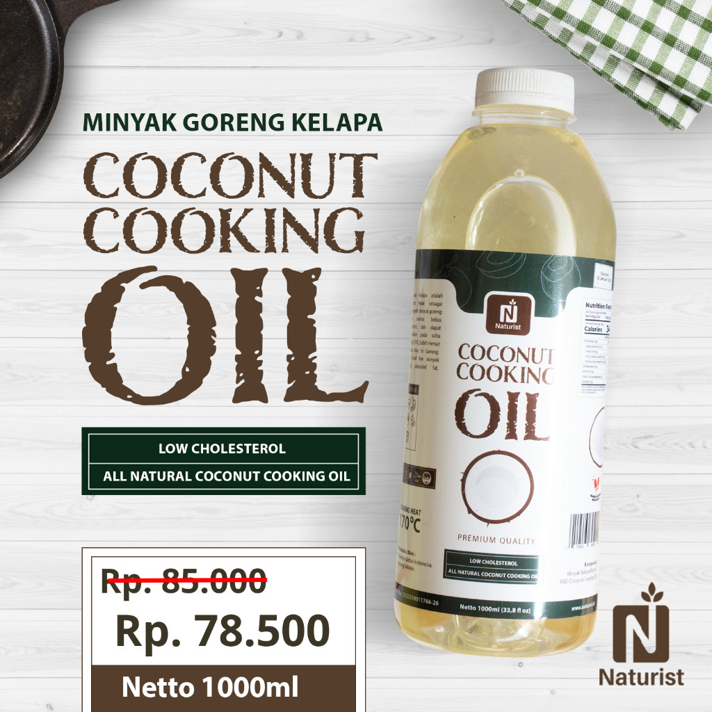 

SANS NATURIST Minyak Goreng Kelapa 1 Liter / Coconut Cooking Oil Minyak Kelapa Murni 100% / Minyak