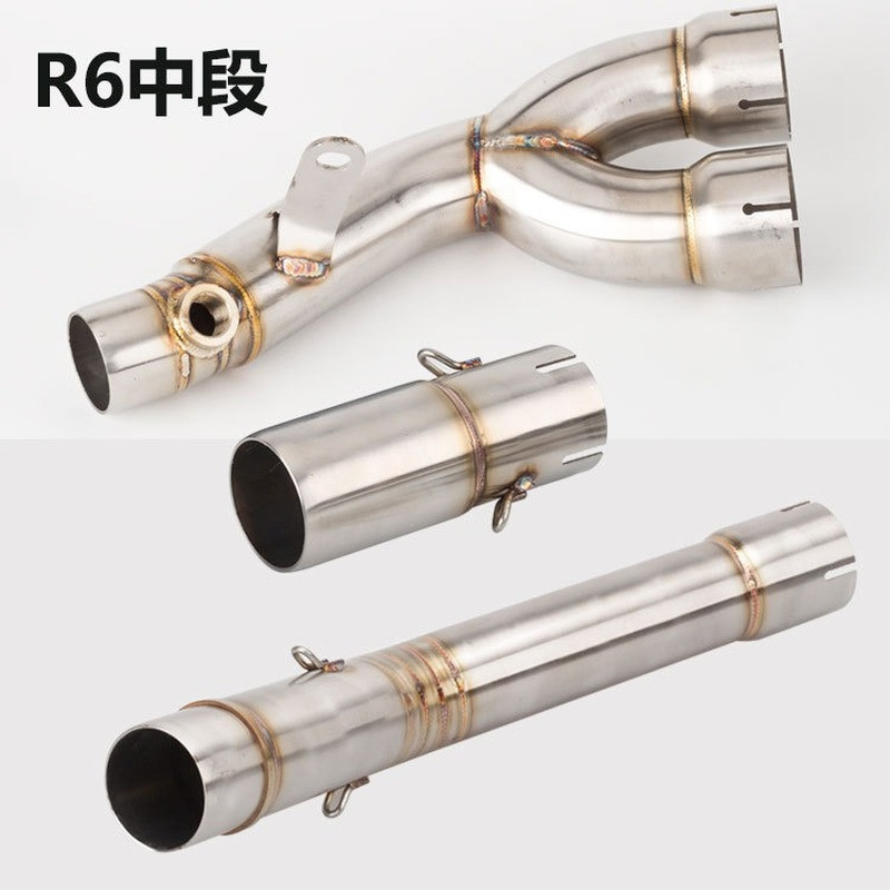 R6 Knalpot Sepeda Motor Pipa Mid Link untuk Modifikasi untuk Yamaha YZF-R6 2006-2019 2007 2008 2012 