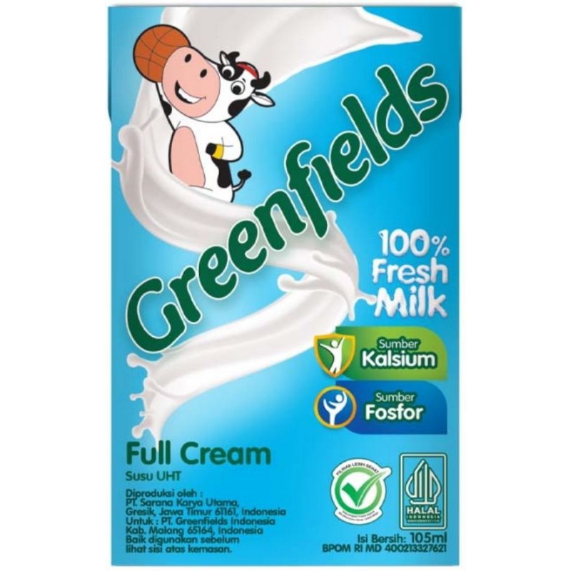 

SUSU UHT GREENFIELDS 105 ML FULL CREAM BEST SELLER