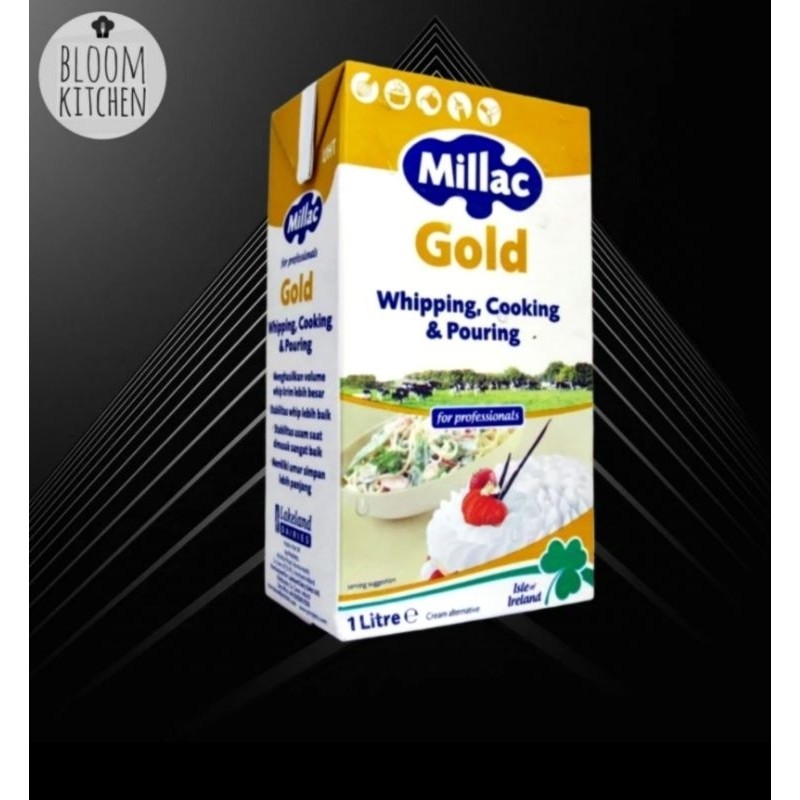 

MILLAC GOLD 1 LT WHIPPING CREAM MILAC GOLD 1LITER WHIPPING COOKING & POURING CREAM /NON DAIRY CREAM