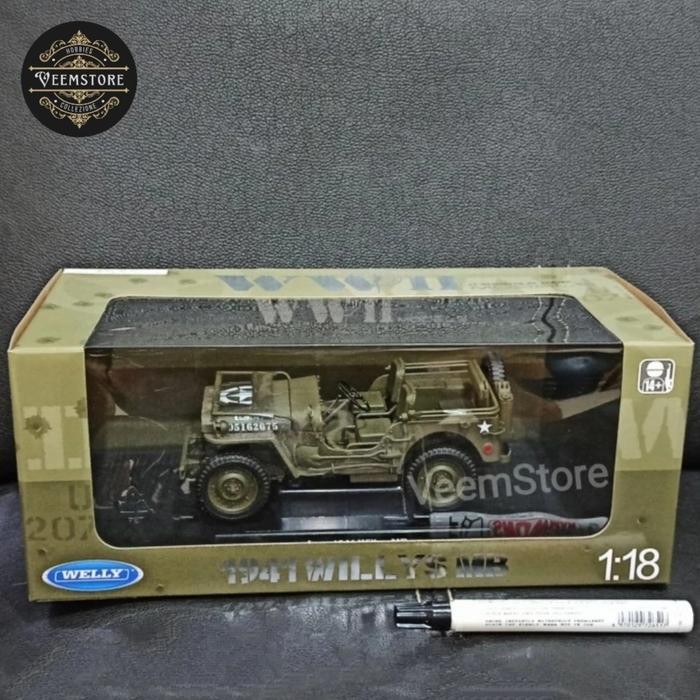 Terlaris Die Cast 1:18 Jeep Willys Mb '1941 [Welly]