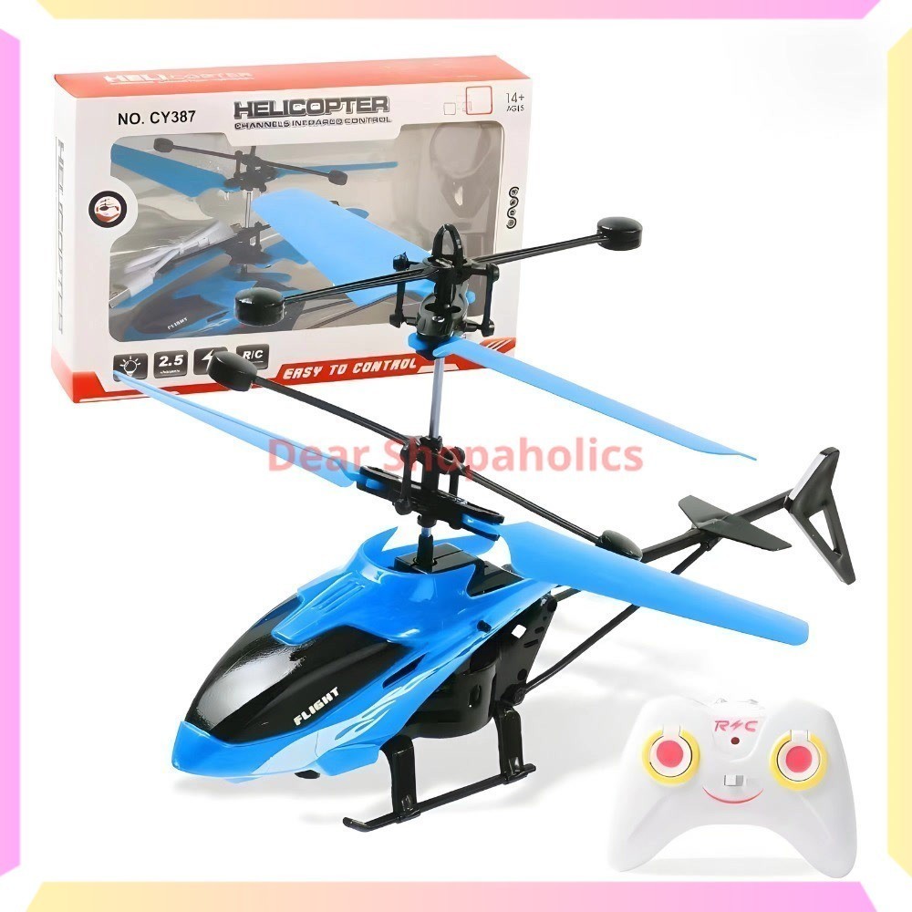 Mainan Helikopter Dengan Remote Control Dan Sensor Tangan Baterai Cas