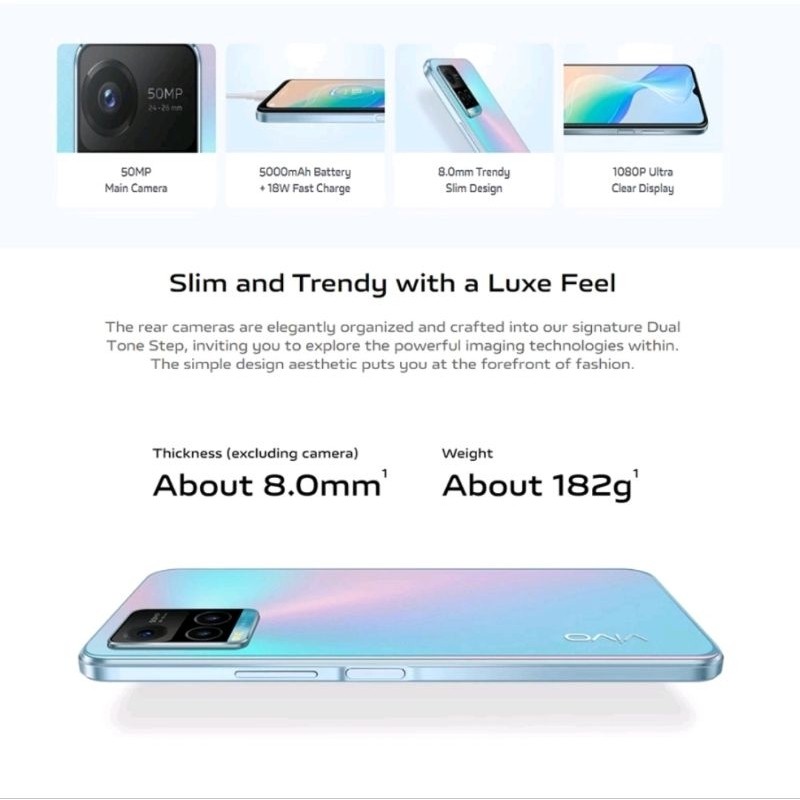 RB2233 [PROMO] HP VIVO Y33s Ram 8+128GB & Ram 8+256GB Display 6,58 inches + Camera 50MP + Battery