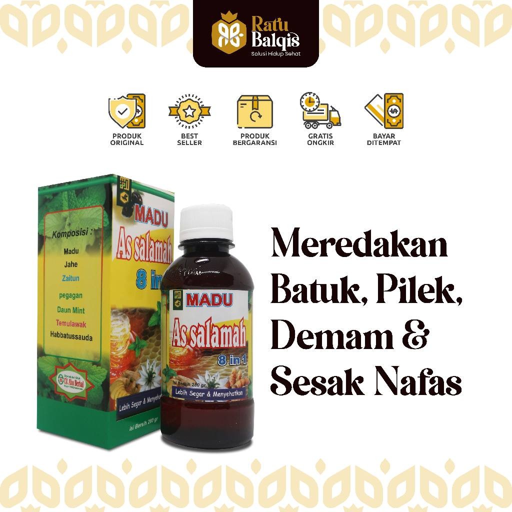 

RATU Madu Batuk Pilek Demam 8 in1 280 Gram As Salamah Original