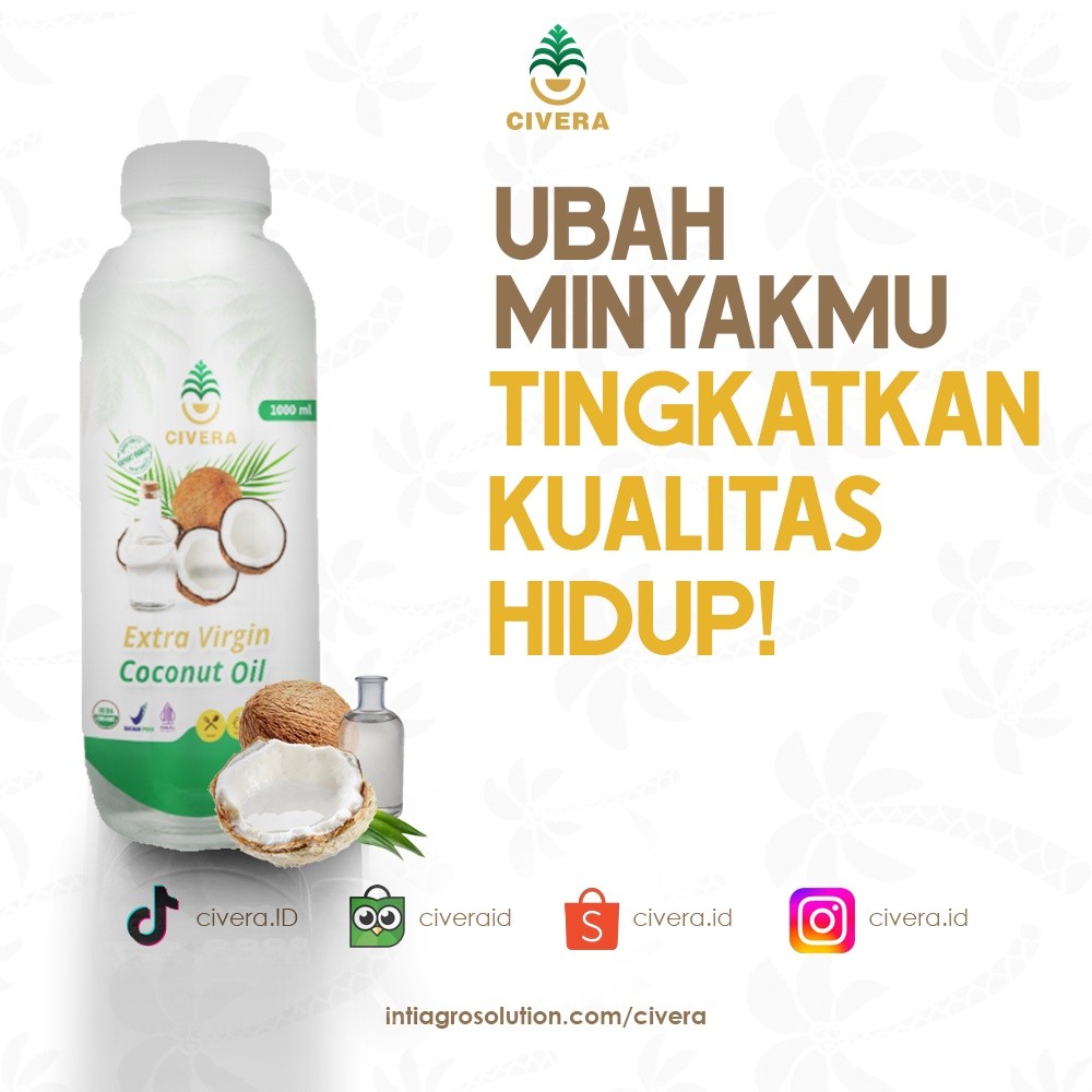 

Civera Extra Virgin Coconut Oil 1 Liter - VCO Virgin Coconut Oil