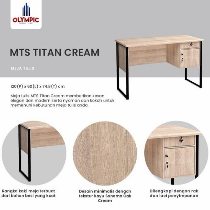 Meja Kantor Meja Tulis Meja Kerja Meja Kaki Besi Olympic