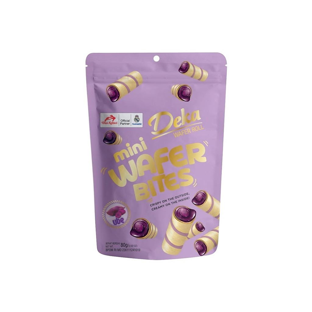 

Deka Wafer Roll Mini Bites Ube 72 gram