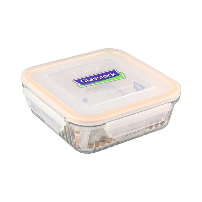 

Informa Glasslock 830 ml Retro Wadah Makanan Oven Square - Kuning Food Container Kotak Makan Food