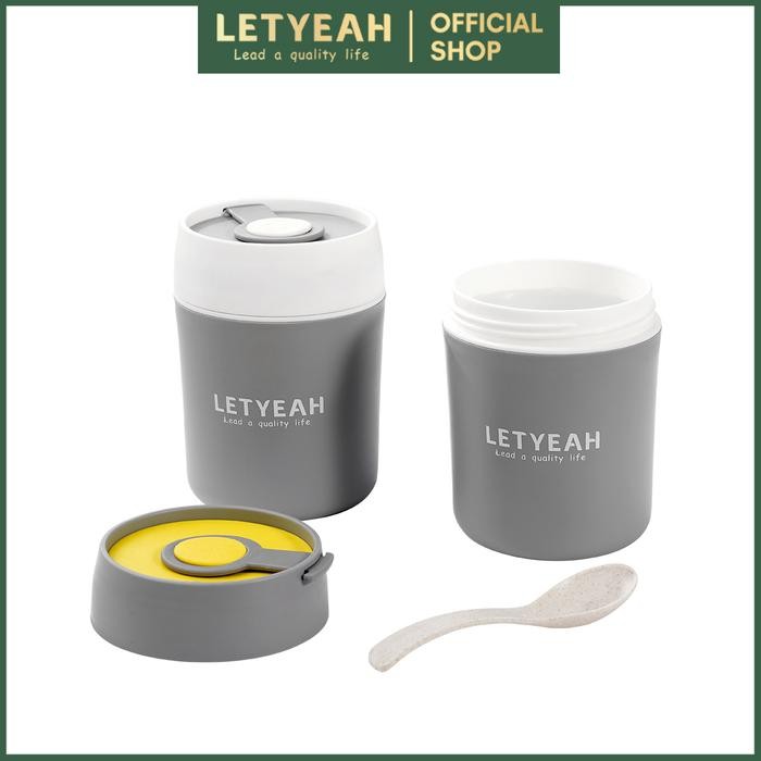 

LetYeah cangkir sup 500ml free sendok mangkuk sup anti tumpah panci sup portable/cangkir sarapan