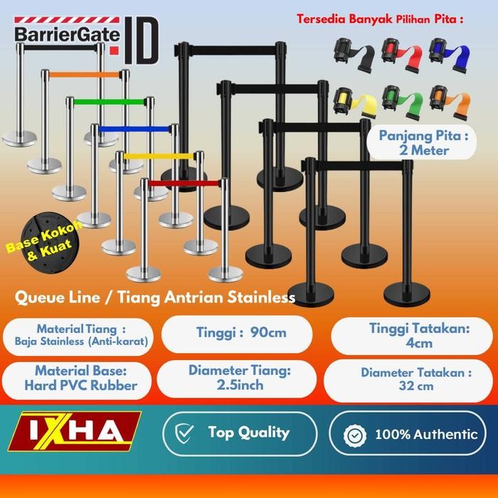 

tiang pembatas tiang antrian stainless pita