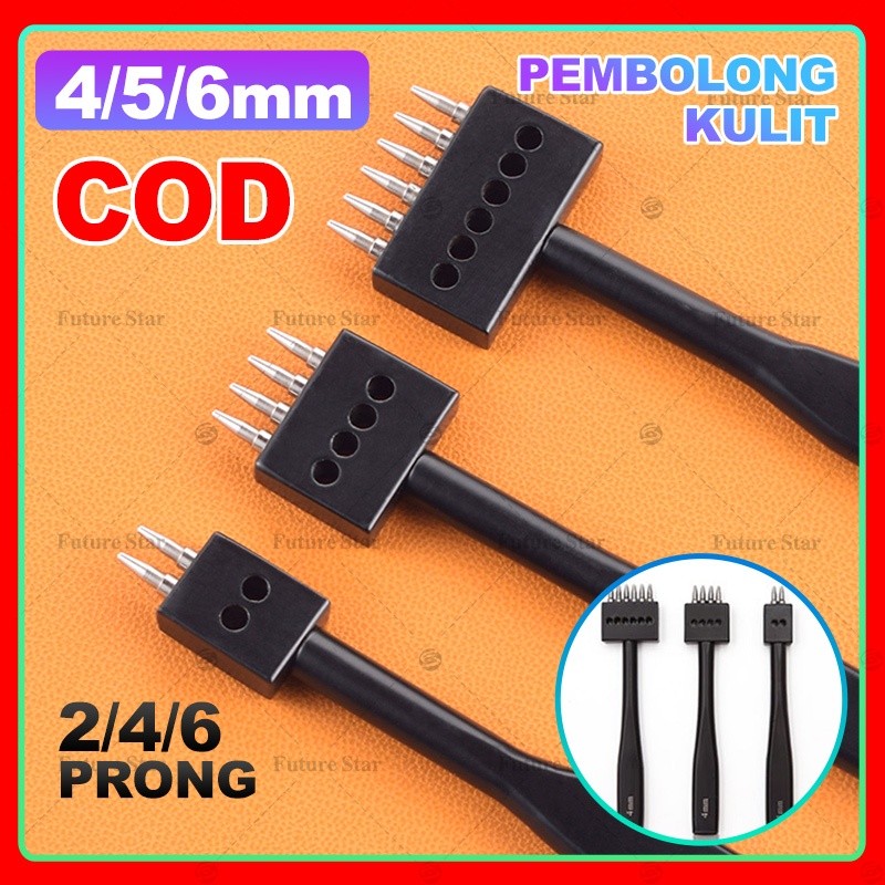 

Alat Pembolong Kulit Metal 3 in 1 Pelubang Kulit Plong Kulit Leathercraft Hole Punches Tool Hollow