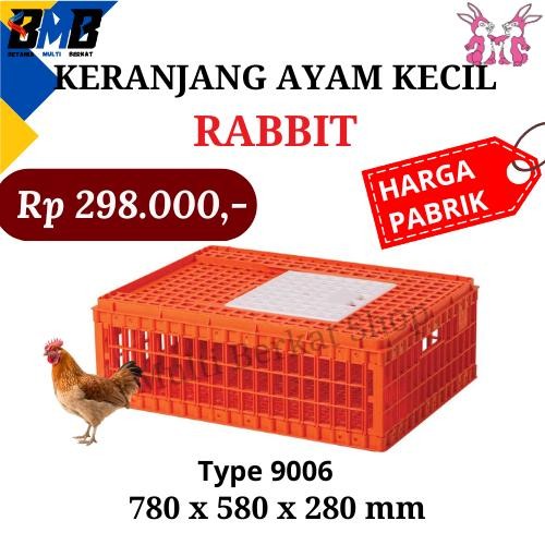 KERANJANG AYAM POTONG PLASTIK RABBIT POULTRY CONTAINER 9006 KECIL